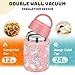 HAWEEK Soup Thermo for Hot Food Kids 16oz Insulated Food Jar Leakproof Thermo Lunch Container for Kids Wide-Mouth Stainless Steel Lunch Box for School with Handle Folding Spoon(3+)​