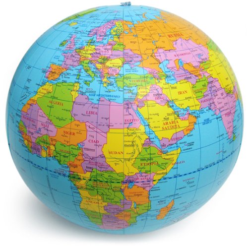 Globo terráqueo azul – Globo hinchable