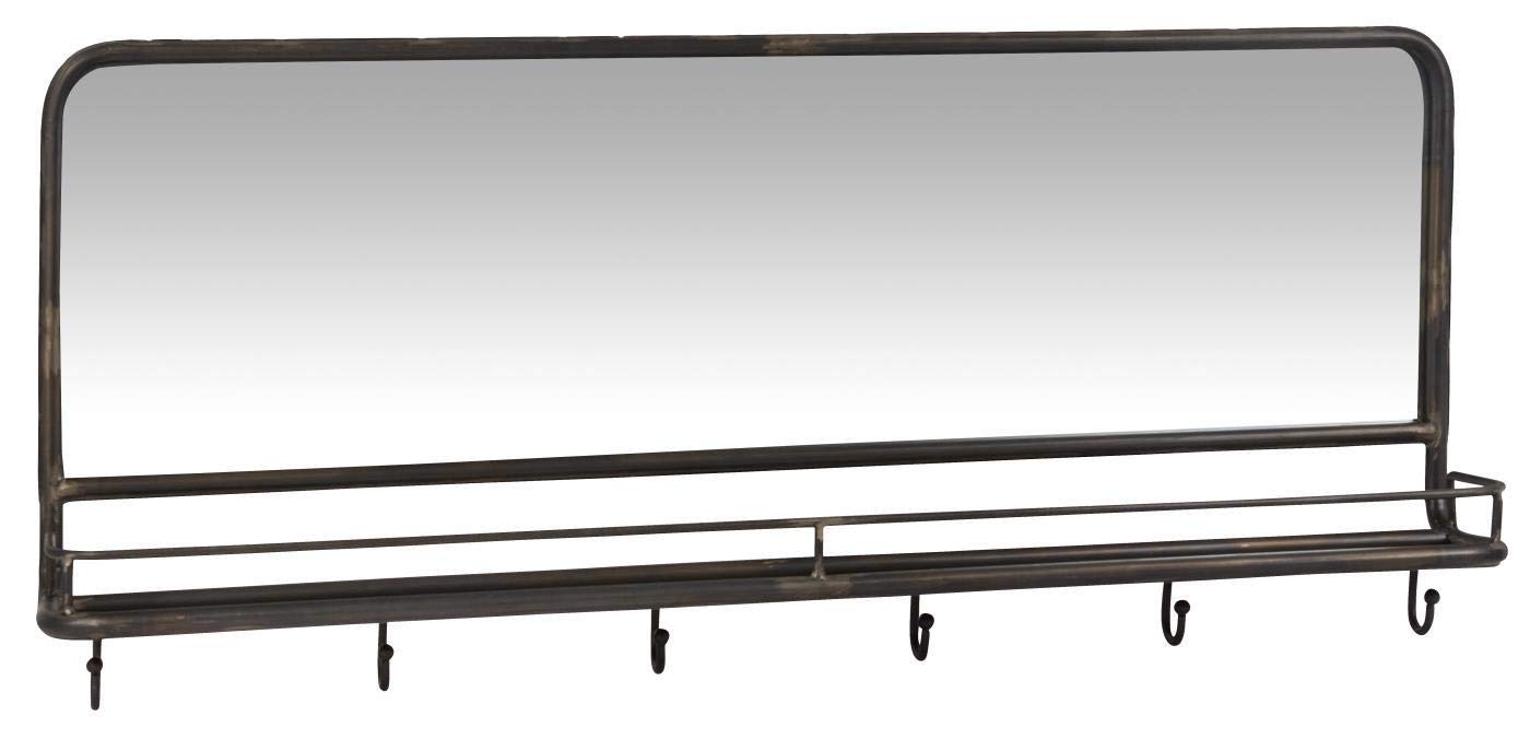 Ib LaursenBlack Coat Rack With Mirror Hooks