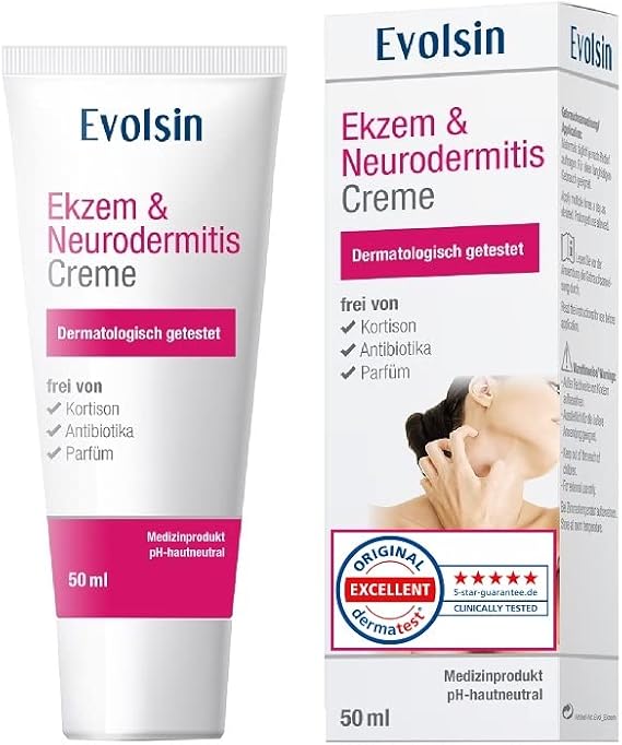 Confronto Evolsin Neurodermite Eczema Crema I Senza Cortison I Lozione Unguento Per Pelli Irritate Secche Pruriginose E Irritate I Cura La Pelle E Allevia Il Prurito I Testato Clinicamente Amazon It