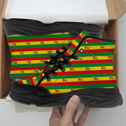 Rasta Shoes for Women Men Lace Up Canvas Fashion High Top Sneakers Gifts for Her Him2