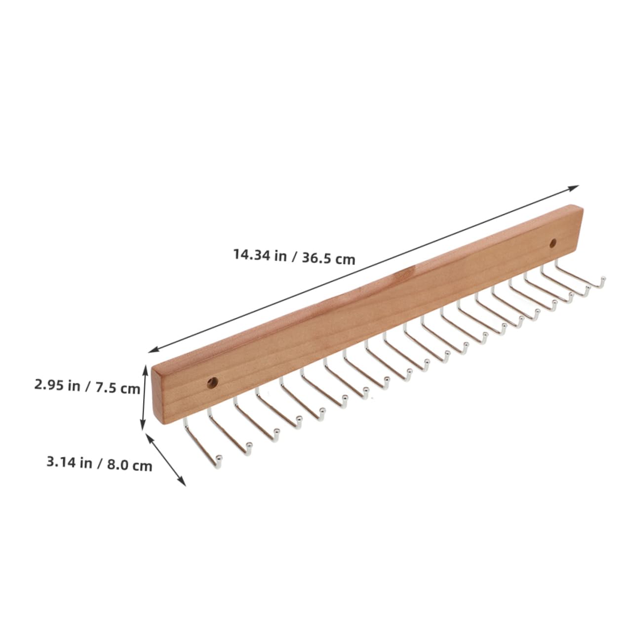 Didiseaon 2 Stück Teiliges Wandmontage Holz Gürtelhalter mit Haken Platzsparender Gürtel und Krawattenorganizer Langlebig Stilvoll und Einfach zu Montieren für Schlafzimmer und