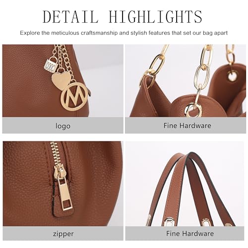 Image of MKF Collection Hobo Bag for Women & Wristlet Wallet, Vegan Leather Shoulder Bag Handbag Purse by Mia K.