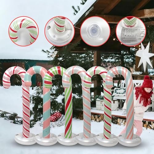 Canes de sucre d'orge gonflables de 1,3 m avec base à eau pour décor de cour