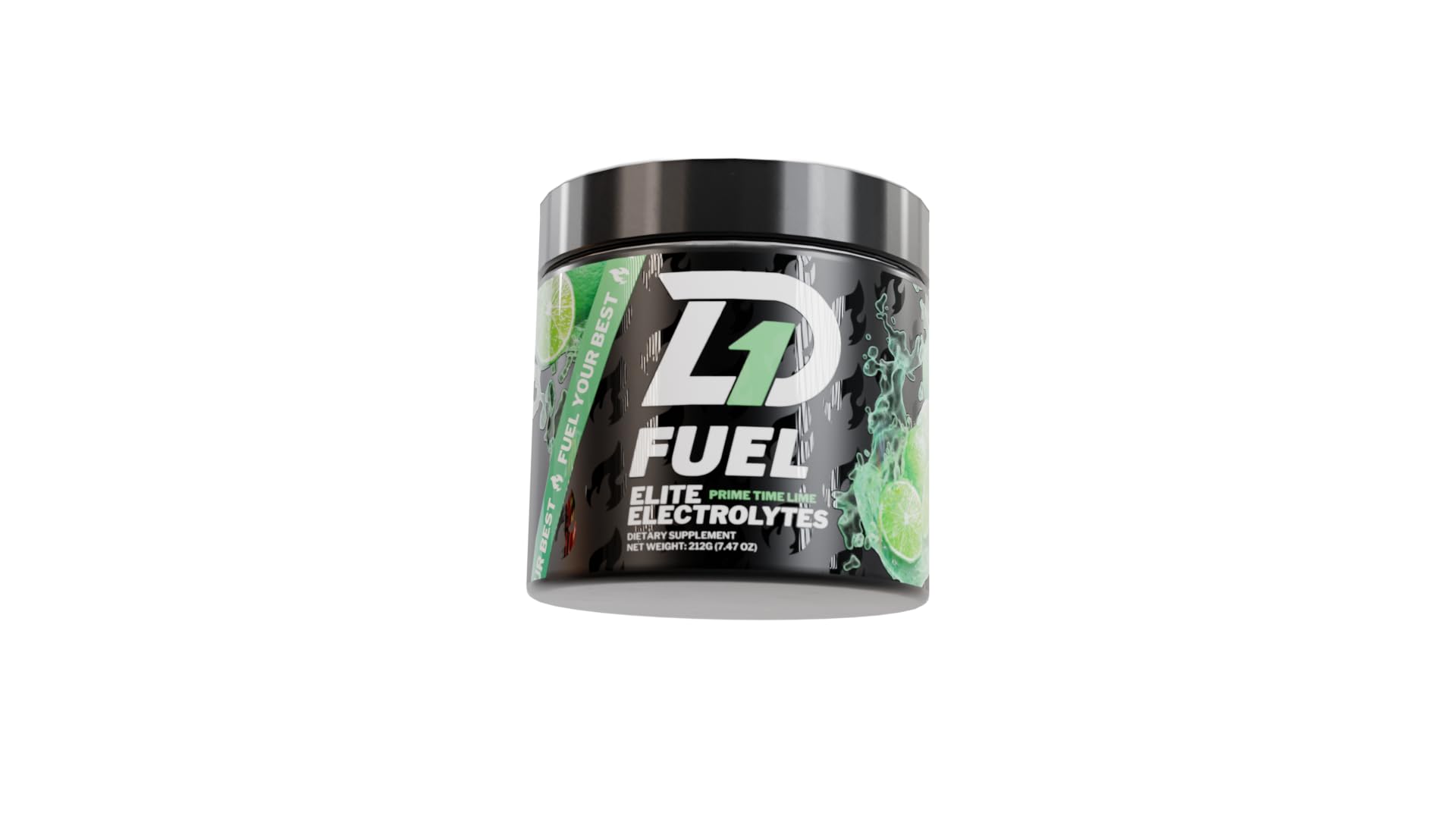 D1 Fuel Elite Electrolyte Powder Packets - Sugar-Free, Hydration Multiplier, Rehydration for Young Athletes, Paleo, Keto, Sticks, Zero Sugar, Performance Drink Mix - Prime Time Lime