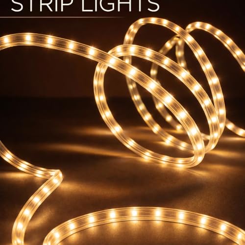 Image of V.E.S.P.A SMD LED Strip Lights Waterproof Lighting for Home Wall Decor & Interior Decoration | Perfect for Diwali Lighting | | Wedding | Events | Strip Lights | (Warm White, 30 Meter)