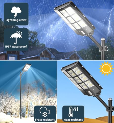 Image of Gefolly SL-9000W Solar Street Light Outdoor Solar Security Motion Lights