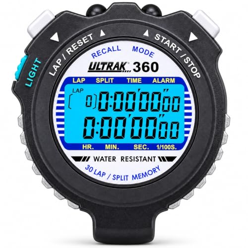 ULTRAK 360 30-Memory Lap Split Stopwatch for Track & Team Sports