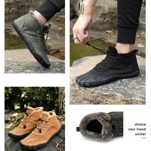 Winter PeakFootwear for Women Men Neuropathy, Hike Barefoot Footwear Men, Non-Slip & Waterproof Barefoot Boots Walking2