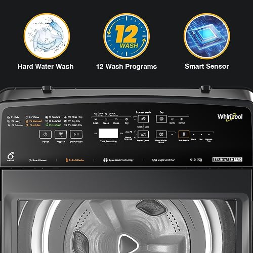 Image of Whirlpool 6.5 Kg 5 Star Fully Automatic Top Load Washing Machine (STAINWASH PRO H 6.5 Kg GREY 10 YMW)