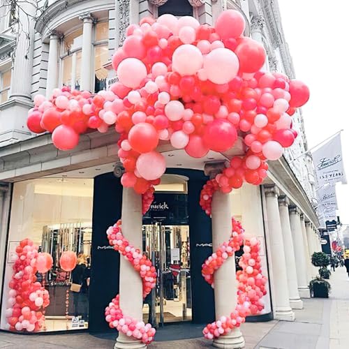 Image of PartyWoo Pink Large Balloons 20 pcs 18 Inch Big Jumbo Giant Matte Rose Hot Watermelon Pink Latex Balloons for Graduation Wedding Baby Shower Princess Bachelorette Birthday Party Decorations Pink-Q11
