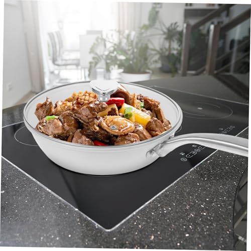 Wok de cerámica con tapa y mango ergonómico miniatura 5