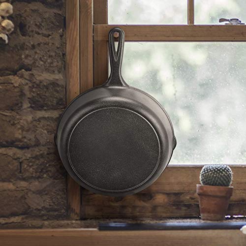 Cast Iron Non Stick Frying Pan, Heavy-Duty Round Nonstick Skillet for Superior Heat Retention, Indoor and Outdoor Use 10 Inches 3 Gallery Image