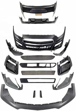 Car Bumper Front Rear Vehicle Modification Spoiler Diffuser Body Parts Compatible for Ford Mustang GT500 Shelby Fiberglass Body Kits