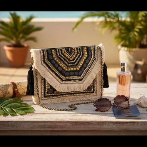 Banjara bolso bohemio bordado cruzado miniatura 5