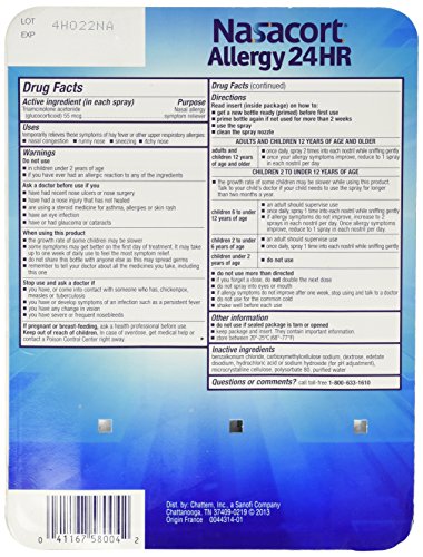 Nasacort Allergy 24Hr Non-Drip Nasal Spray (120 Sprays, 3 Pk.) #TOP1