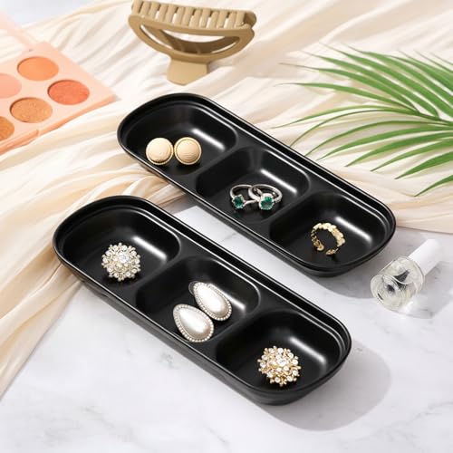 Image of 4 Pcs Esthetician Bowls Face Mask Tray Esthetician Supplies Stainless Steel Compartment Serving Tray Women Skincare Products Facial Bowl for Spa Salon Aesthetician Beauty, Nail Art (Black,Medium)