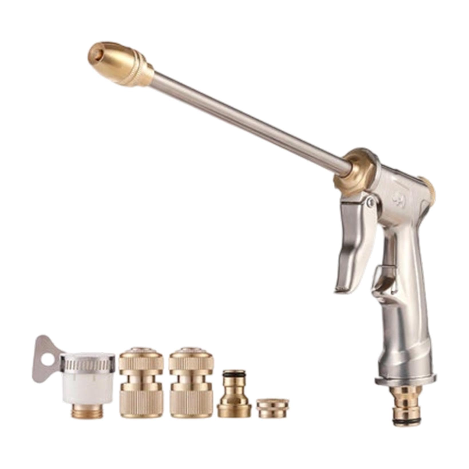Pressure Washer, Power Washer, Blast Away Dirt Instantly Stainless Steel Universal Hose Fit, Tool Free Install for Patio Car (No hose) (C-No foam pot)
