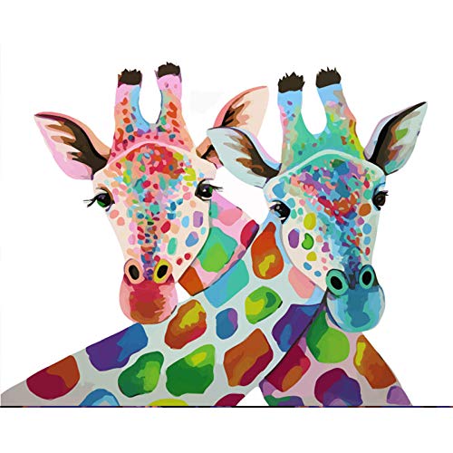 Peinture par numéros cerf couleur kit complet encadré pour salon