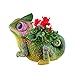 Solar Garden Decor Figurine - Chameleon Planter | LED Outdoor Decoration Figure | Light Up Decorative Statue Accents for Yard, Patio, Lawn, or Deck | Great Housewarming Gift Idea (Green)