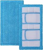HINSOCHA 2 Pack Reusable Mop Pads Compatible with Swiffer Sweeper Mop - Washable Microfiber Mop Replacement Pads Refills