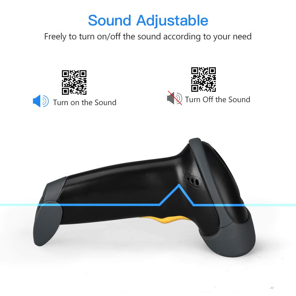 Eyoyo lettore di codici a barre 2D, Handheld Wired QR Barcode Scanner QR PDF417 Data Matrix Barcode Reader with USB Cable for PC Mac per Mobile Payment, Convenience Store