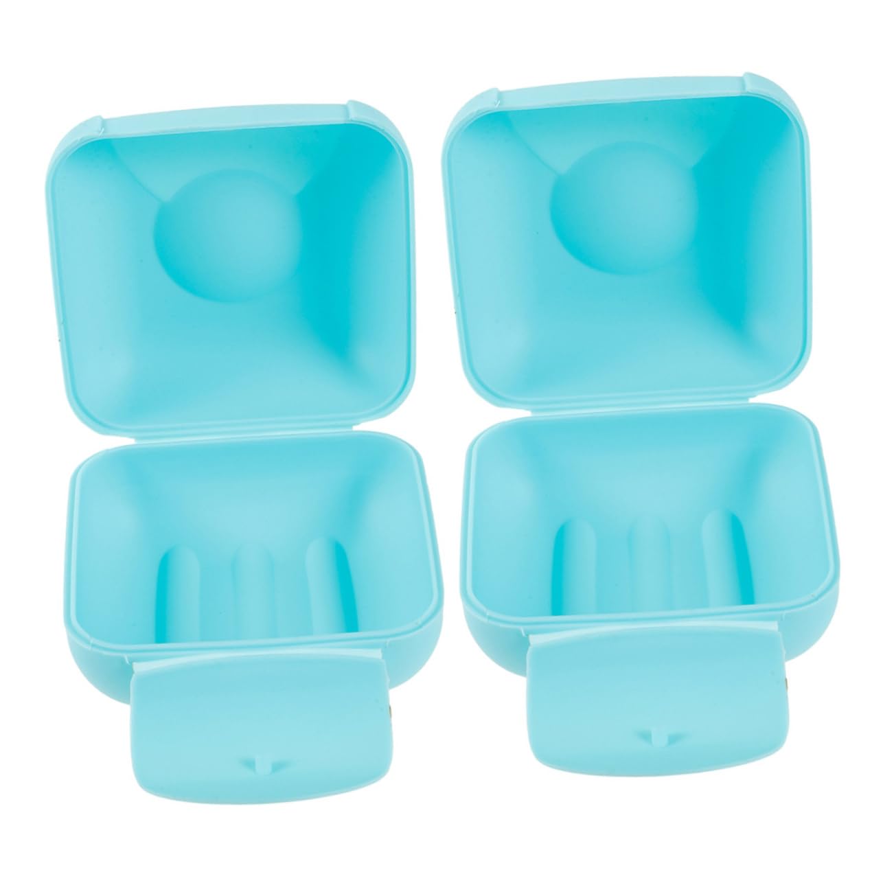 FOMIYES 2pcs Storage Box Holder Outdoor Carrier Cups Storage Case Organizer Case Pacifier Holders Plastic Blue