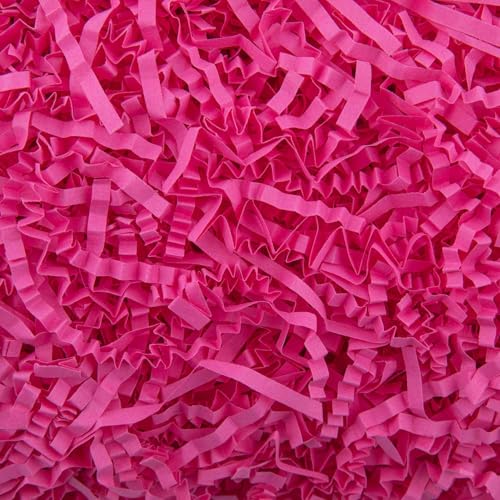 Image of Caleihd Crinkle Cut Paper Shred Filler Gift Cushion Streamer Hot Pink