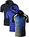 jeansian 3 Packs Uomo Allenarsi Sportivo Poliestere Asciugatura Rapida Camicie Workout Polo Shirt T-Shirts LSL195 MixPackC L