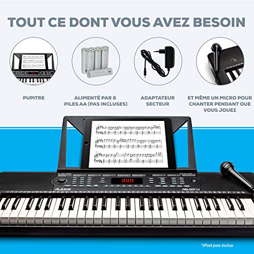 Alesis Melody 54 et Numark HF175 – Piano Numérique Portable 54 Touches, Enceintes Intégrées et Casque Audio - Les Beatles, Paul McCartney, John Lennon, RIngo Starr, George Harrison Alesis Melody 54 et Numark HF175 - Piano Numérique Portable 54 Touches, Enceintes Intégrées et Casque Audio – Image 5