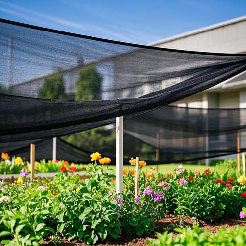 Image of winemana 70% Black Shade Cloth, 3.3 x 10 FT Garden Mesh Tarp for Plants Heat Protection with Grommets, Sunshade Plant Cover for Greenhouse, Barns Kennel, Outdoor Netting Screens for Patio & Porch