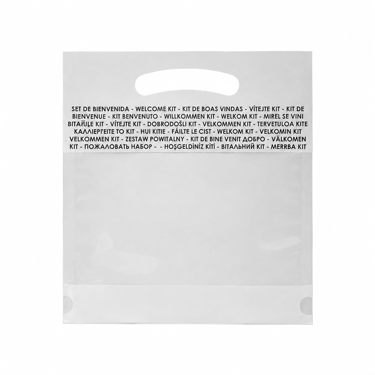 Neceser Bolsa Aseo Reciclable con Asa Impreso 1000 Uds Hoteles 21x21,7cm