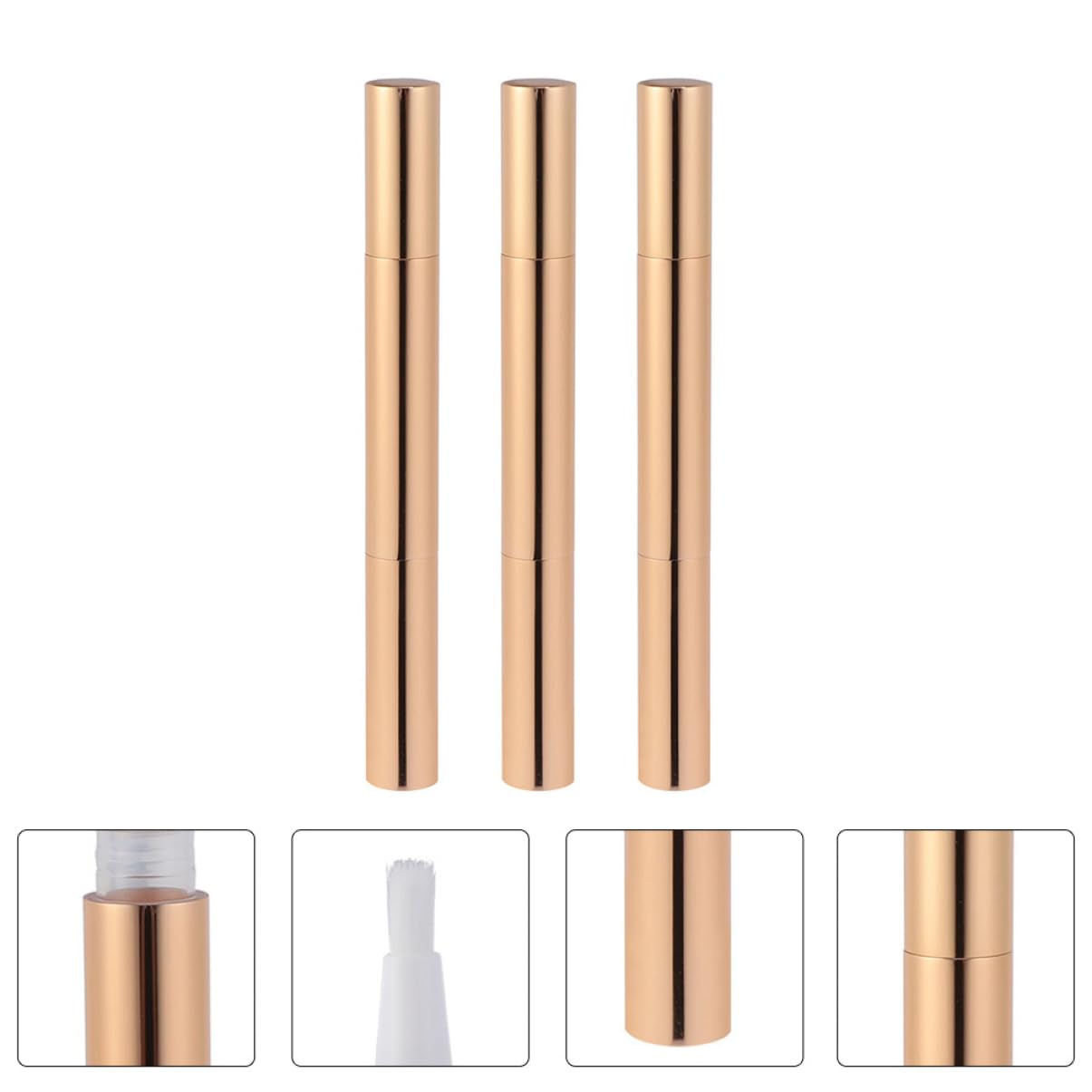 3 Set Ricaricabili Per Lucidalabbra Bottiglie Rotanti Per Unghie Per Make Up E Te 3 Pezzi * 3