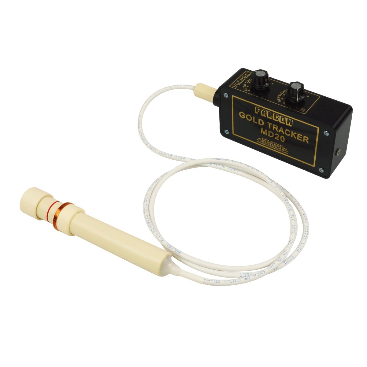 Falcon Gold Tracker MD20 Metal Detector - 300kHz Probe With Handle & Holster