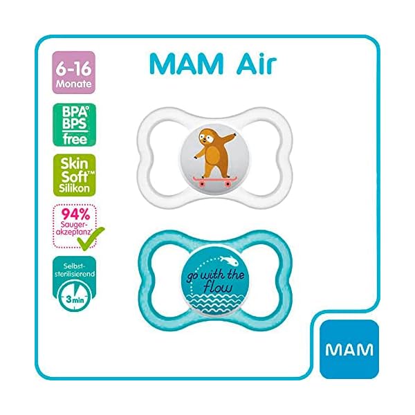MAM Day & Night Schnuller, 6-16 Mo+ Mix // 6er Set // inkl. 2 Sterilisiertransportboxen – Bild 3