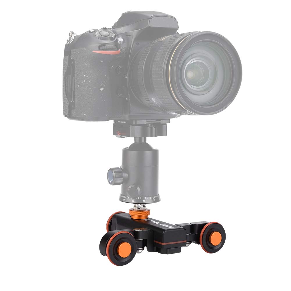 Carrello Elettrico Motorizzato con Dispositivo di Scorrimento, Carrello con Fotocamera Telecomandato per Fotocamera DSLR, Lega di Alluminio, Leggero, Robusto, Ripresa Panoramica