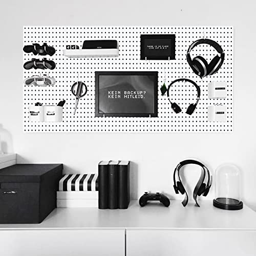 2 Pcs Pegboard, Metal Pegboard Wall Panels - Pegboard Wall Organizer System - Peg Boards For Walls, Small Peg Board Tool Storage, White Pegboard For Garage, Craft Room, Workbench, Kitchen, Office #TOP5