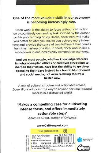 Deep Work: Rules for Focused Success in a Distracted World [Paperback] Newport, Cal (Image - 2)