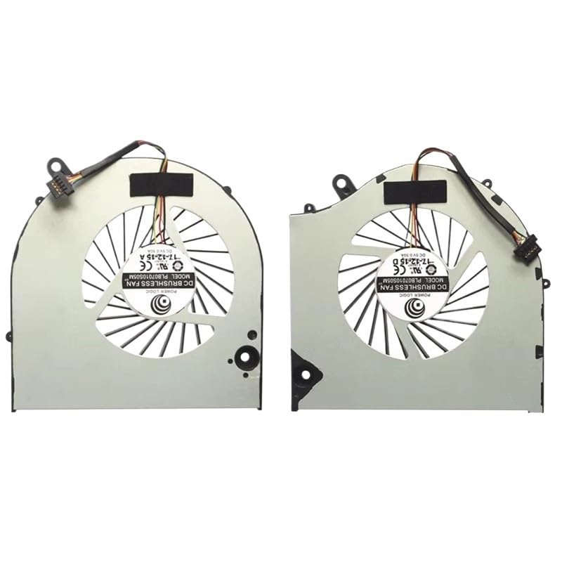 Ventola di Raffreddamento CPU per Laptop, Notebook PC per EVGA SC15 DC5V 0,5A PLB07010S05M(A Pair of Fans)