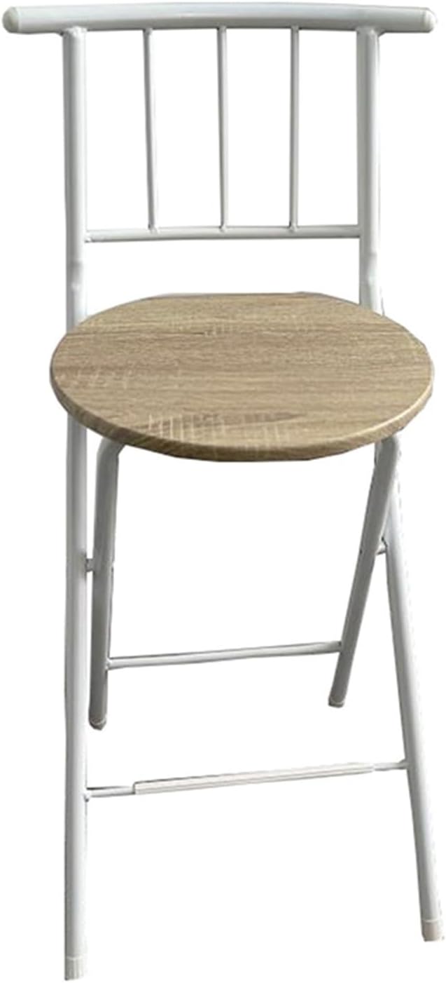 25in Outdoor Folding Chair, Kitchen Folding Stool with Backrest Footrest, Folding Bar Stool for Kitchen Cafe Game Room(Yellow)