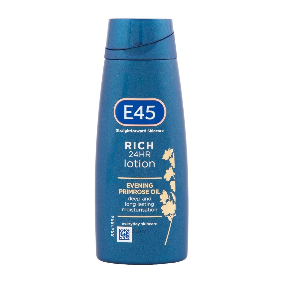 E45 Rich 24hr Moisturising Lotion, 200 ml, Various, (Pack of 1)