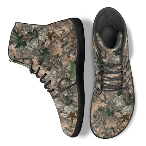 Image of Fashion Print Womens Mens High Top Barefoot Sneakers Flat Shoes