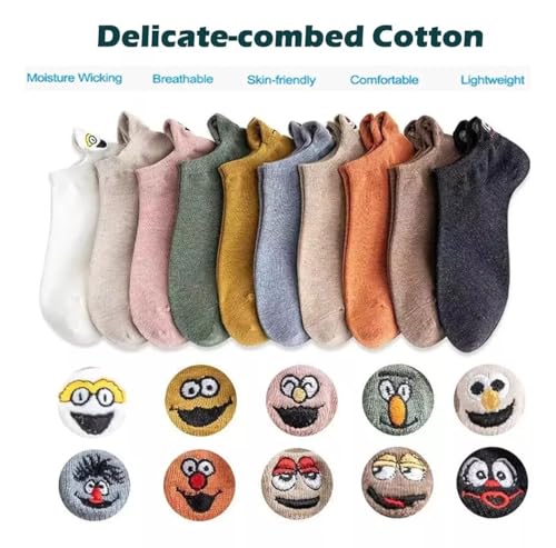 10 Pares Meias Smiley Face De Meias Divertidas Para Mulheres
