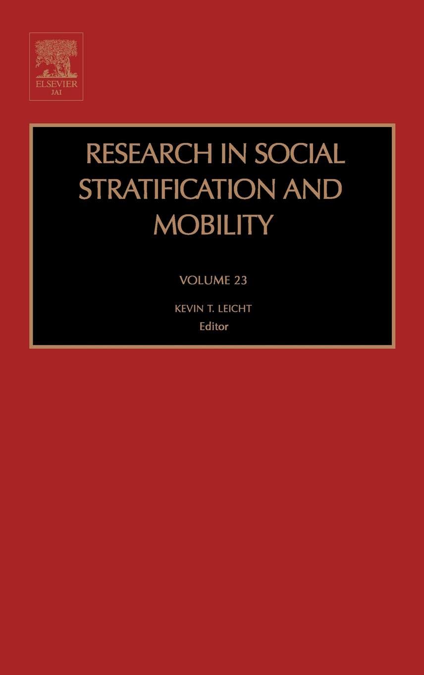 Buy Research in Social Stratification and Mobility (Volume 23) — BookShops.in