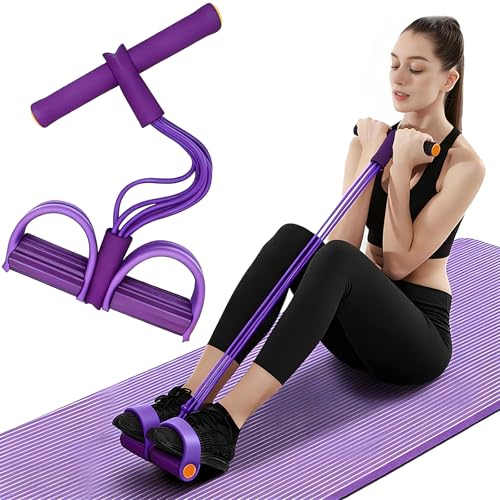 Multifunction Tension Rope, 6-Tube Elastic Yoga Pedal Puller Resistance Band, Natural Latex Tension Rope Fitness Equipment, for Abdomen/Waist/Arm/Leg Stretching Slimming Training
