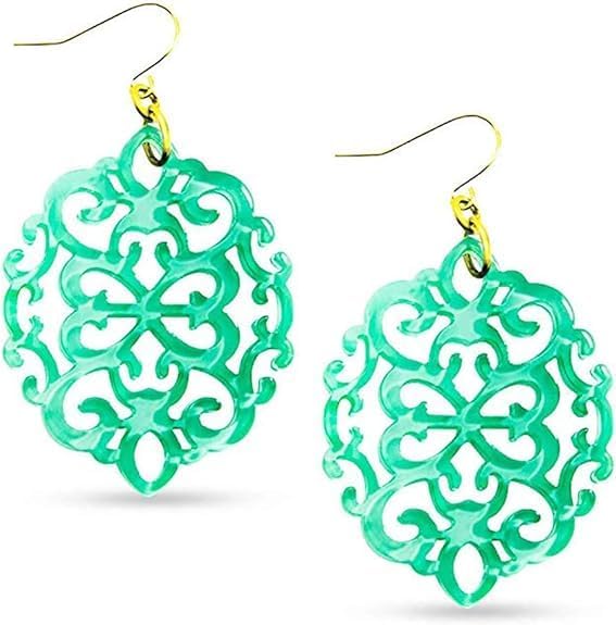 ZENZII Acrylic Resin Earrings for Women Girls Statement Geometric Modern Pattern Acetate Drop and Dangle Earrings Fashion Jewelry - Image 8