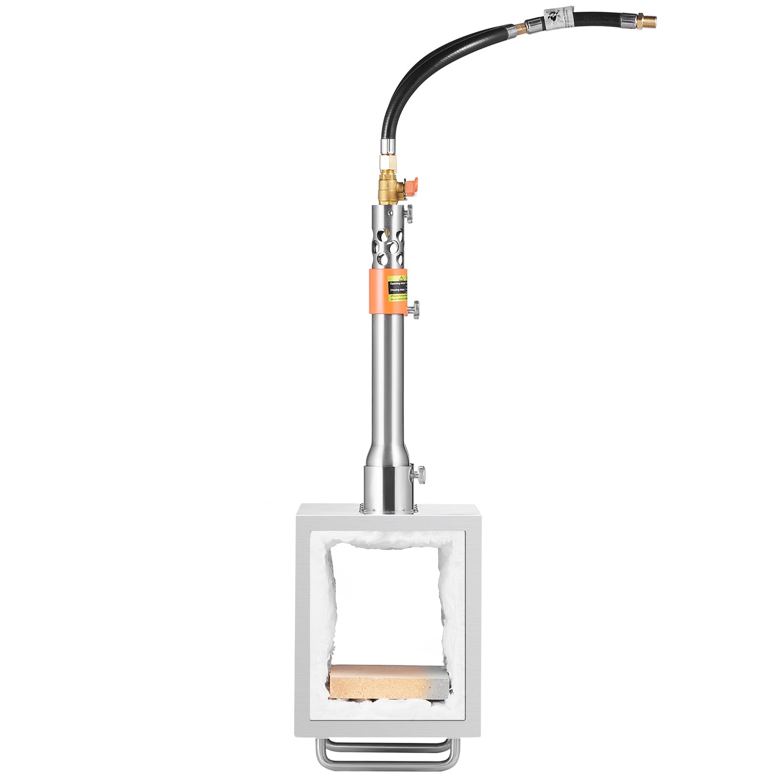 VEVOR Forgia a gas propano portatile, forno a gas quadrato con 2 bruciatori, temperatura max 1427 ℃, utensili e attrezzature per forgiatura a gas in acciaio inox, per colteliere Maréchaux-Ferrants