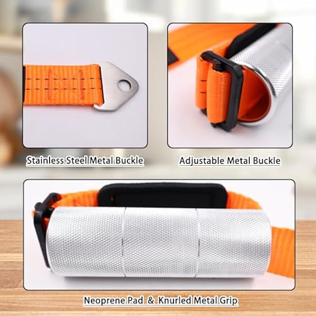 Arm Wrestling Training Handle ¨C 2-Inch Aluminum Grip for Enhanced Pronation Strength, with Heavy-Duty Strap, Carabiner, and Storage Bag