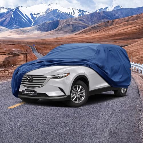 Image of Kaugung Heavy Duty SUV Cover Custom Fit for Mazda CX9 CX-9 CX90 CX-90 (2006-2025),Waterproof SUV Car Cover with Anti-Theft Lock,Sun, Rain, Dust & Snow Protection.(USA Warehouse,Within 3-7 Days)