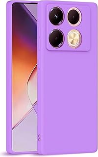 High-quality Silicone Case Anti-Shockproof With A Modern, Streamlined Design And Inner Lining, Compatible with Infinix Note 40 Pro 4G (Purple)